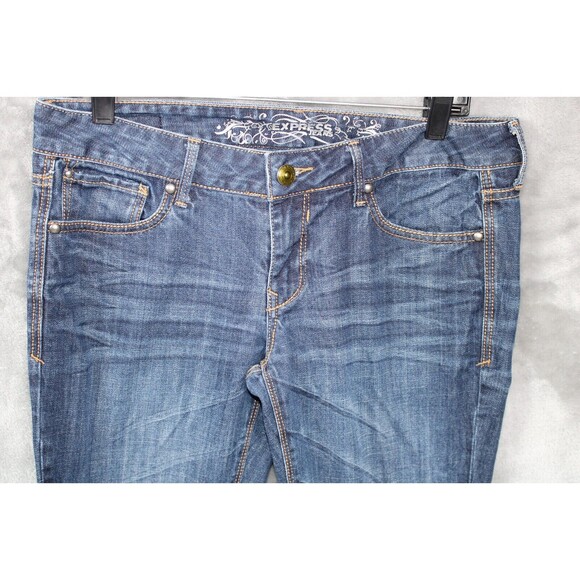 Express Boot Stella Low Rise Regular Fit Women's Size 6/28 Jeans Blue - Picture 8 of 10